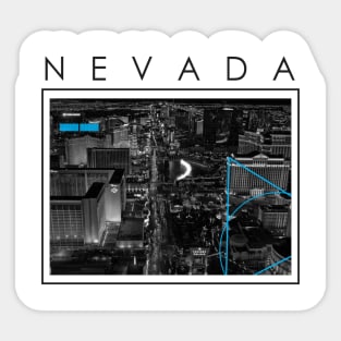 Nevada city design teeshirt wht Sticker